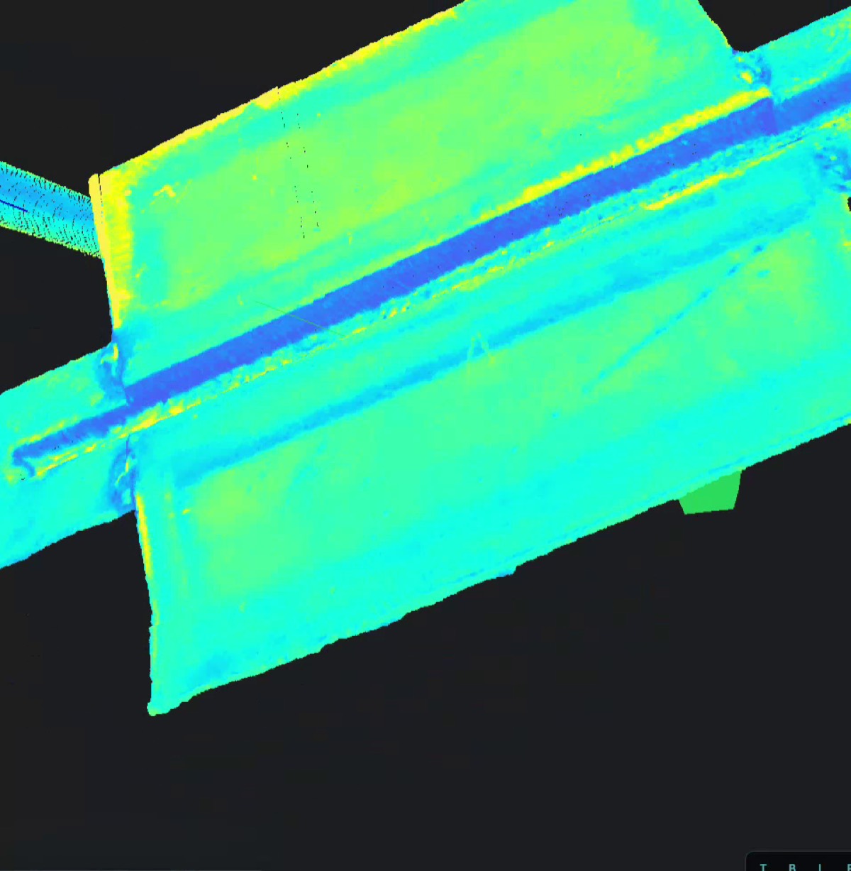 The plate and its joint, reconstructed from stereo images